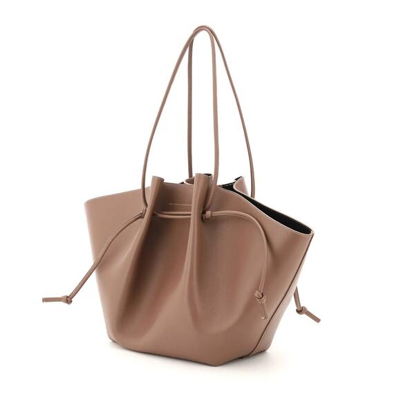 Yuzefi Mochi Large Tote Bag Brown Leather Designer Contemporary Minimalist - Picture 2 of 16